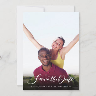 Save The Date Simple script manuscrit photo