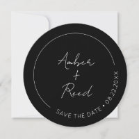 Simple Script minimaliste Cercle rond noir Enregis