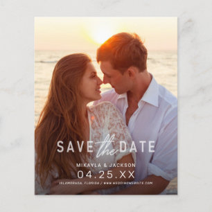 Save the Date Simple Statement Budget Wedding