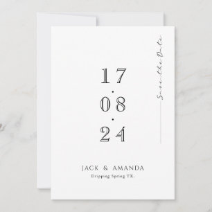 Save The Date Simple typographie minimale Mariage enregistrer la