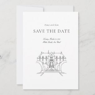 Save the date simple wedding