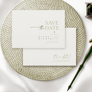 Save The Date Simply Chic Mariage Pearl White ID1046