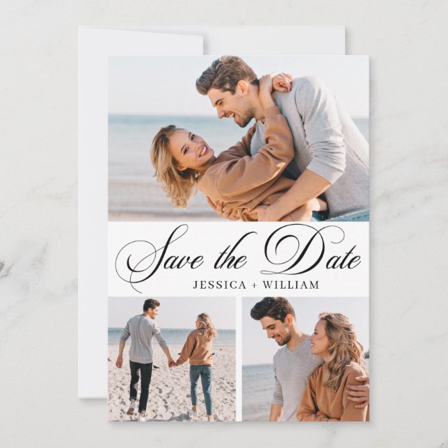 Save The Date Simply Elegant 3 Mariage photo (Devant)