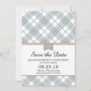 Save The Date Simply Plaid   Sauvegarder la Date
