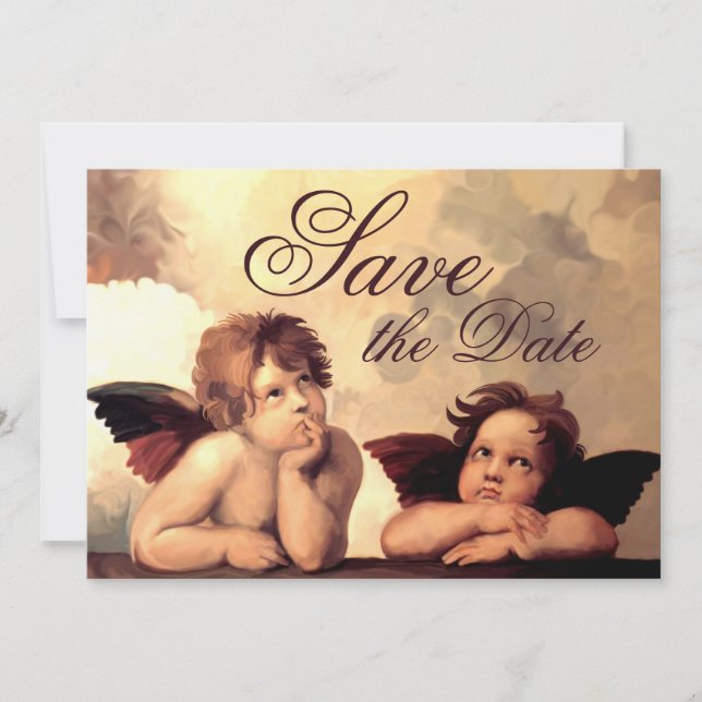 Save The Date Sistine Madonna Cherubs Raffaelo Sanzio (Devant)