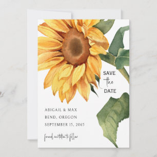 Save The Date Site Web de Mariage Tournesol Enregistrez la Date