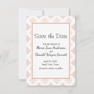 Save The Date Soie rose pêche