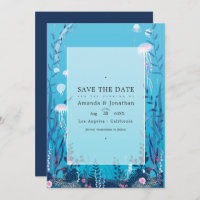 Sous la mer Mariage nautique Photo Save the Dat