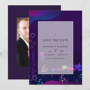 Save The Date Sous la mer Photo Mariage nautique