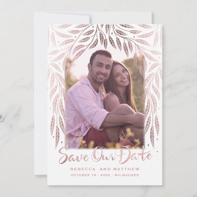 Save The Date Sous les saules 2 Photo Enregistrer la date (Devant)