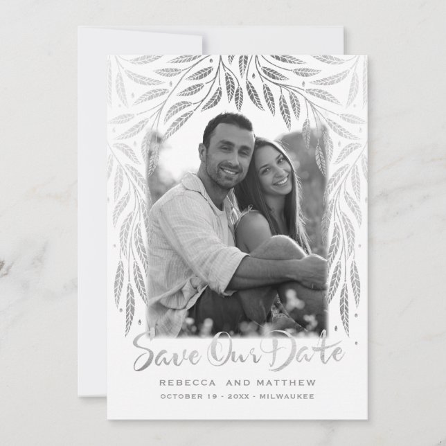 Save The Date Sous les saules 3 Photo Enregistrer la date (Devant)