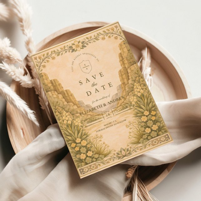 Save The Date Southwestern Desert Floral Wedding (Créateur téléchargé)