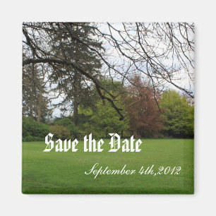 Save the date, spring, summer garden. magnet