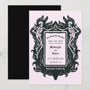 Save The Date Squelette gothique Jusqu'à la mort Faisons-nous pa