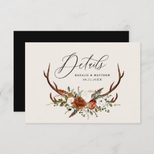 Save The Date Stade terre cuite rouille fleurie élégant budget m