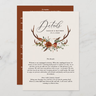 Save The Date Stade terre cuite rouille fleurie élégant budget m