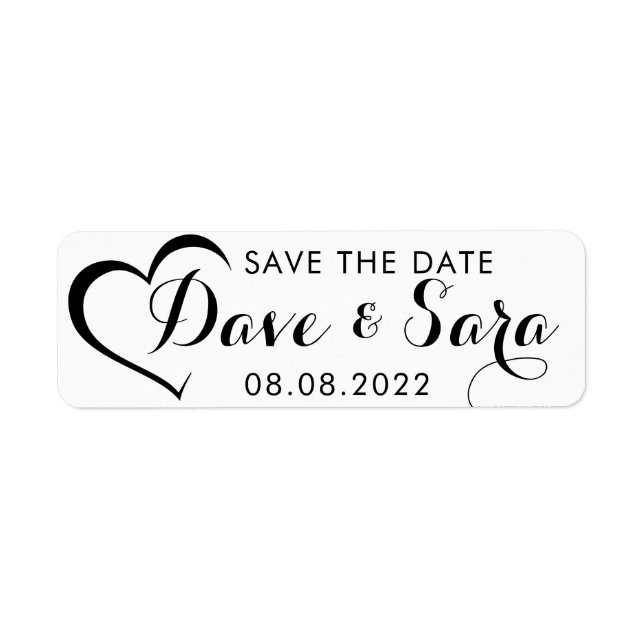 Save The Date Stamp Custom Wedding label (Front)
