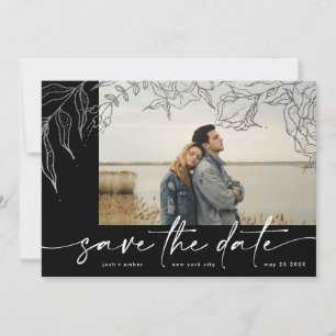 Save The Date Standard - Avec suivi   Photo moderne blanche pour
