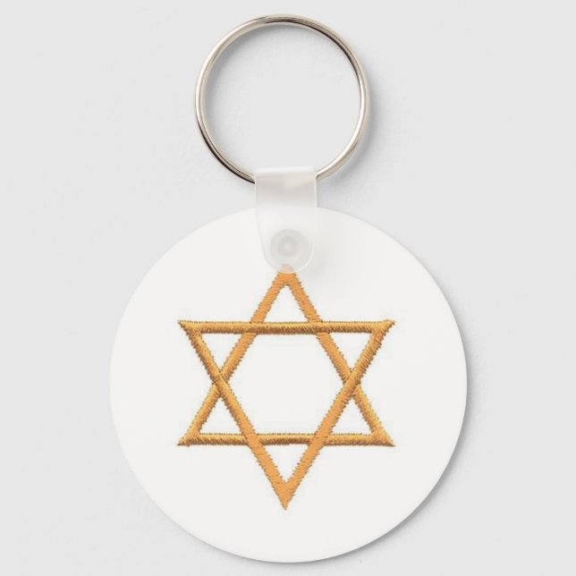 Save the Date/Star of David Keychain (Front)