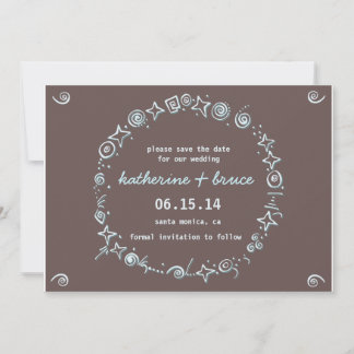 Save The Date Starbursts et tourbillons - whimsy enregistrer les