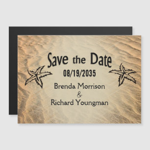 Save the Date Starfish Beach Magnetic Invitation