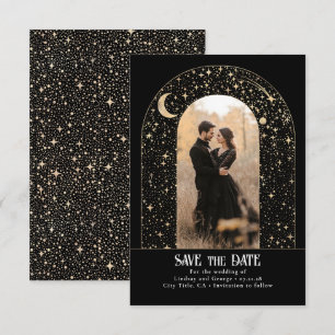 Save The Date Stars Arc céleste noir Enregistrer la date Photo