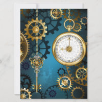 Steampunk Arrière - plan turquoise avec Gears