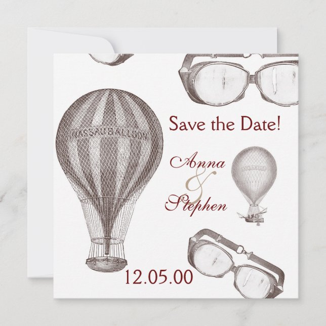 Save The Date steampunk victorian Enregistrer la date (Devant)