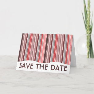 save the date : striped curtain : announcement