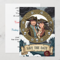 Save The Date Stunning Pirate Wedding