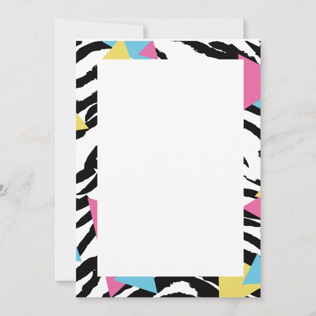 Save the date style 80s invitation (Back)