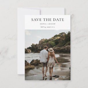 Save The Date Style de typographie minimaliste   Mariage photo d