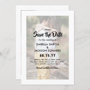 Save The Date Style de typographie superposer Moderne 2 Mariage 