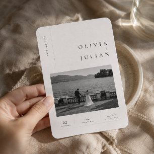 Save The Date Style éditorial Mariage photo minimaliste
