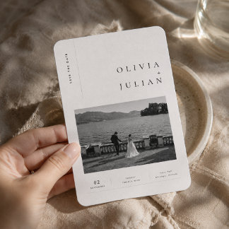 Save The Date Style éditorial | Mariage photo minimaliste