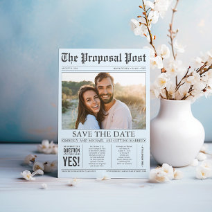 Save The Date Style journal amusant Dusty Blue Enregistrer la da