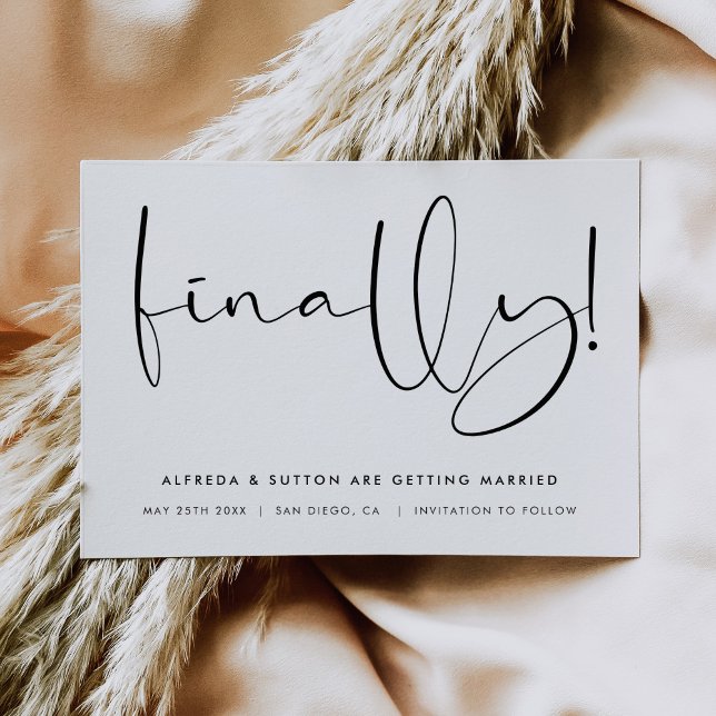 Save The Date Stylish Finally (Créateur téléchargé)