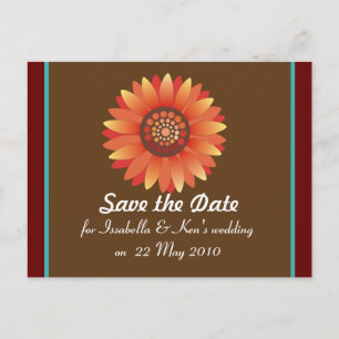 Save the Date sunflowerpostcard template