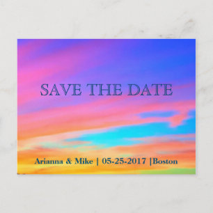 Save the Date Sunset Postcard Announcement Card
