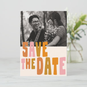 Save The Date Super Colorful Unique Photo Fiançailles