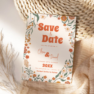 Save The Date Super Floral Vintage Mariage rétro