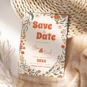 Save The Date Super Floral Vintage Mariage rétro