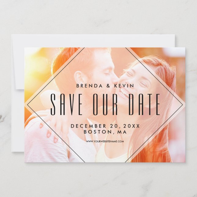 Save The Date Superposition moderne | Photo Enregistrer l'annonc (Devant)