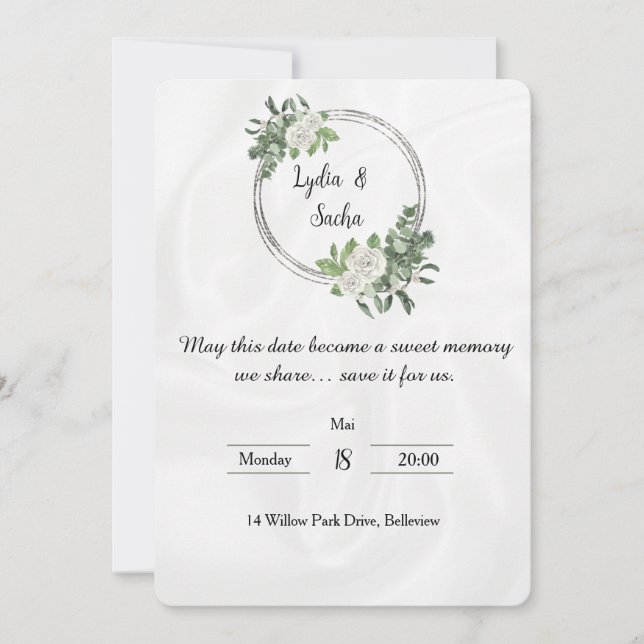 Save the Date – Sweet Memory Invitation (Front)