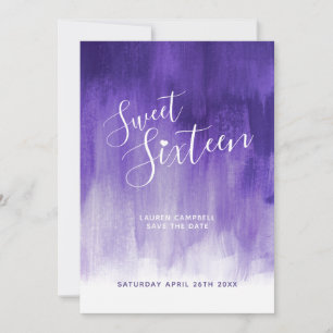 Save The Date Sweet sixteen d'art moderne ultra violet