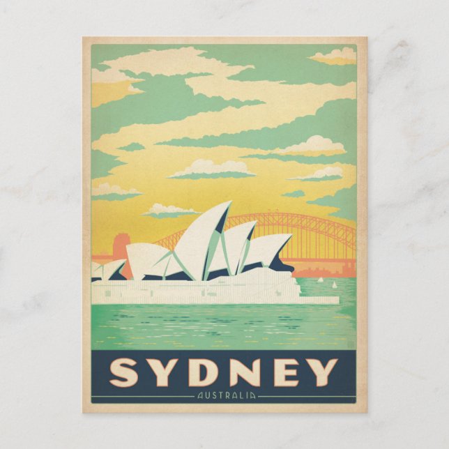 Save the Date | Sydney, Australia Announcement Postcard (Front)