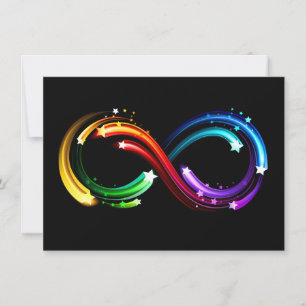 Save The Date Symbole de l'infini des comètes arc-en-ciel
