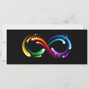 Save The Date Symbole de l'infini des comètes arc-en-ciel
