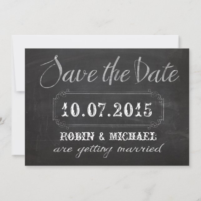 Save The Date Tableau de bord Enregistrer l'invitation Date (Devant)