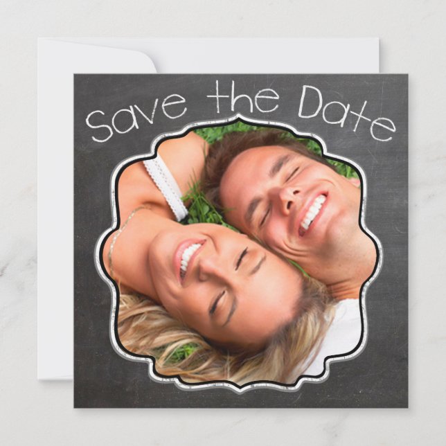 Save The Date Tableau de bord Vintage moderne Enregistrer la dat (Devant)